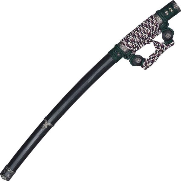 Green Sakura Jintachi with Black Scabbard