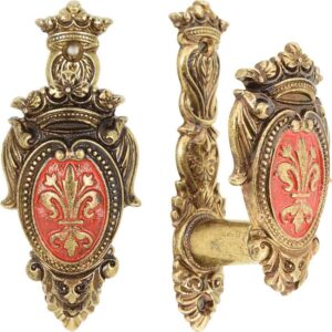 Brass Fleur De Lis Crest Sword Hanger