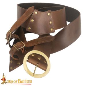 European Leather Baldric - Right-Handed - Brown