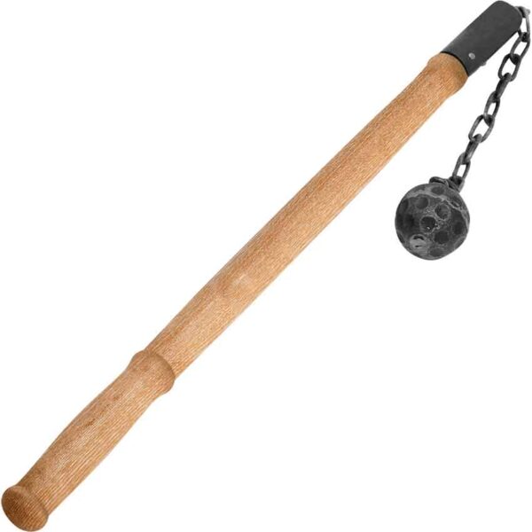 Medieval Single Ball Flail - Light Hardwood Handle